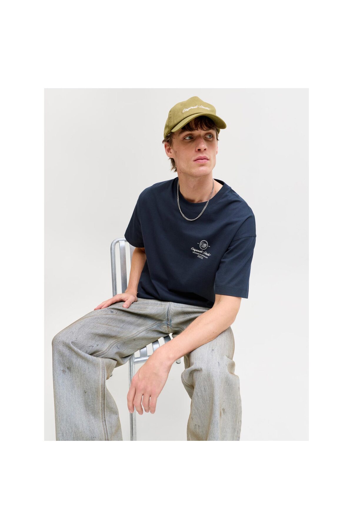 تیشرت مردانه راسته آستین کوتاه | جک اند جونز Jack & Jones 12293422-SKYC - تصویر 4