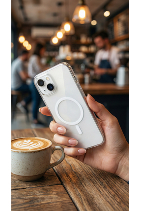 KILIF ZONE iPhone 14 Uyumlu Magsafe Darbe Emici Sararmaz Şeffaf Sert Silikon ...