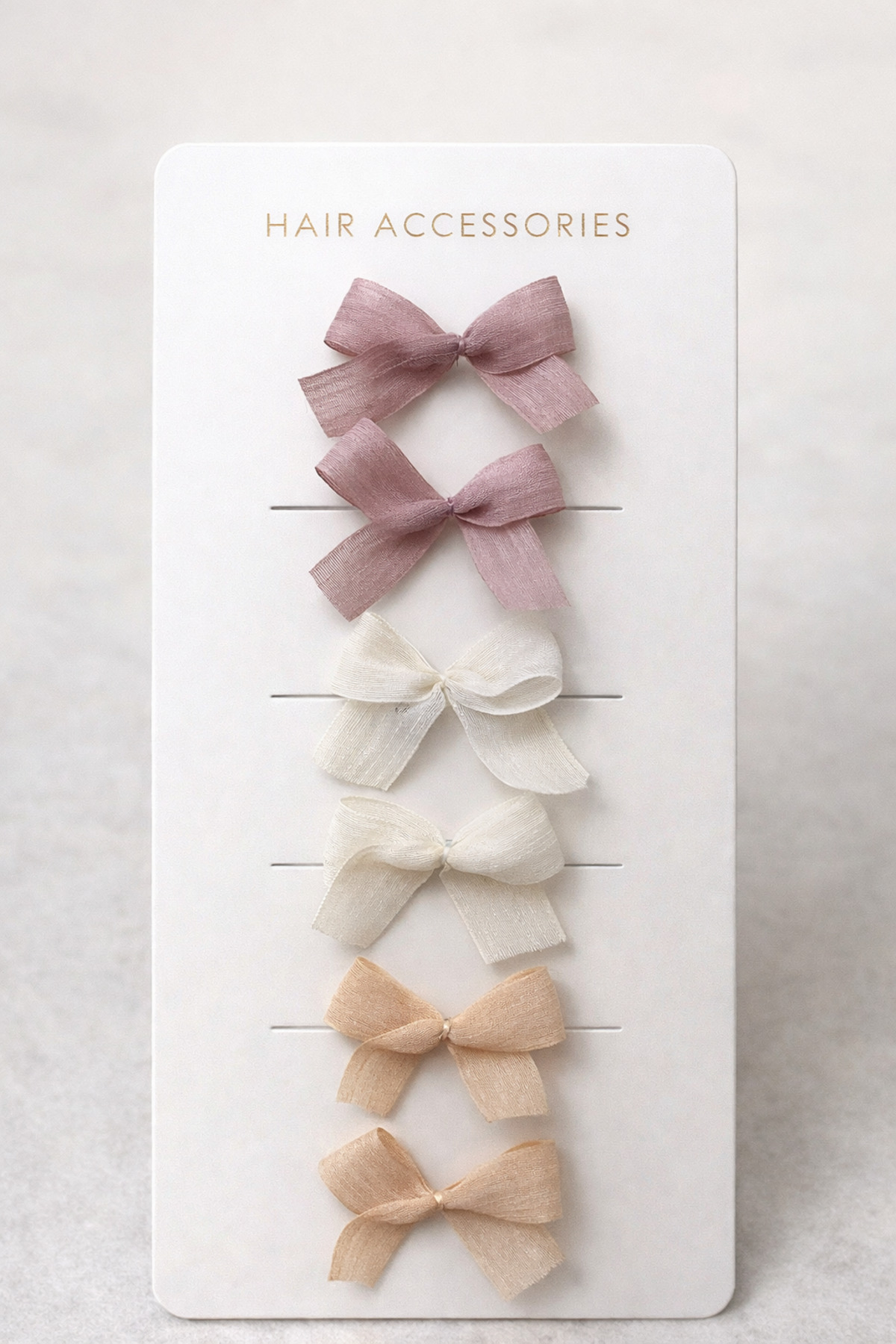 Multicolor 6-Piece Ribbon Bowknot Clip Buckle Set