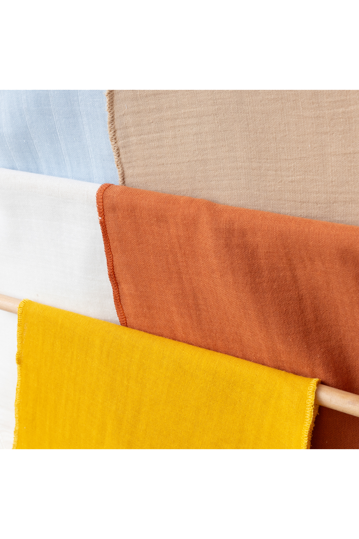 tinibud 5’li %100 Pamuk Müslin Bebek Omuz Örtüsü 20×50 cm – Şık Hediye Paketli fotoğrafı 7 (önizleme)