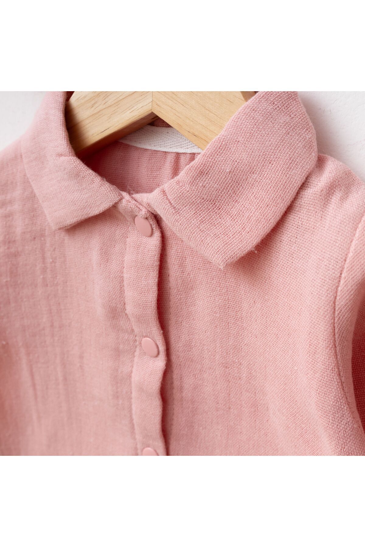 tinibud GOTS Sertifikalı Gül Kurusu %100 Organik Pamuk Müslin Yenidoğan Hastane Çıkışı Seti Şık Hediye Paket fotoğrafı 3 (önizleme)