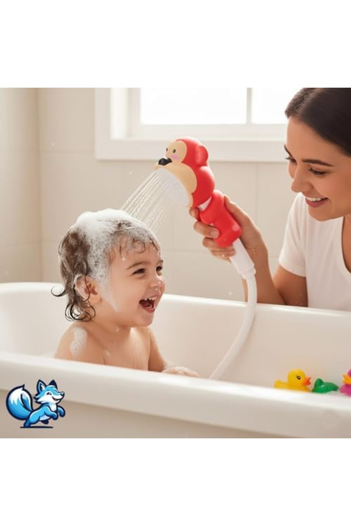 esplendor espshopx Sevimli Hayvan Figürlü Bebek Duş Başlığı – Annelerin Yardımcısı Eğitici Banyo Oyuncağı, Kol fotoğrafı 2 (önizleme)