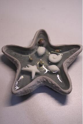 şema kadim ışık Deniz yıldızı temalı kase jel mum