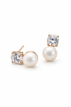 BLACKLUNA JEWELRY TEK TAŞ İNCİ KÜPE