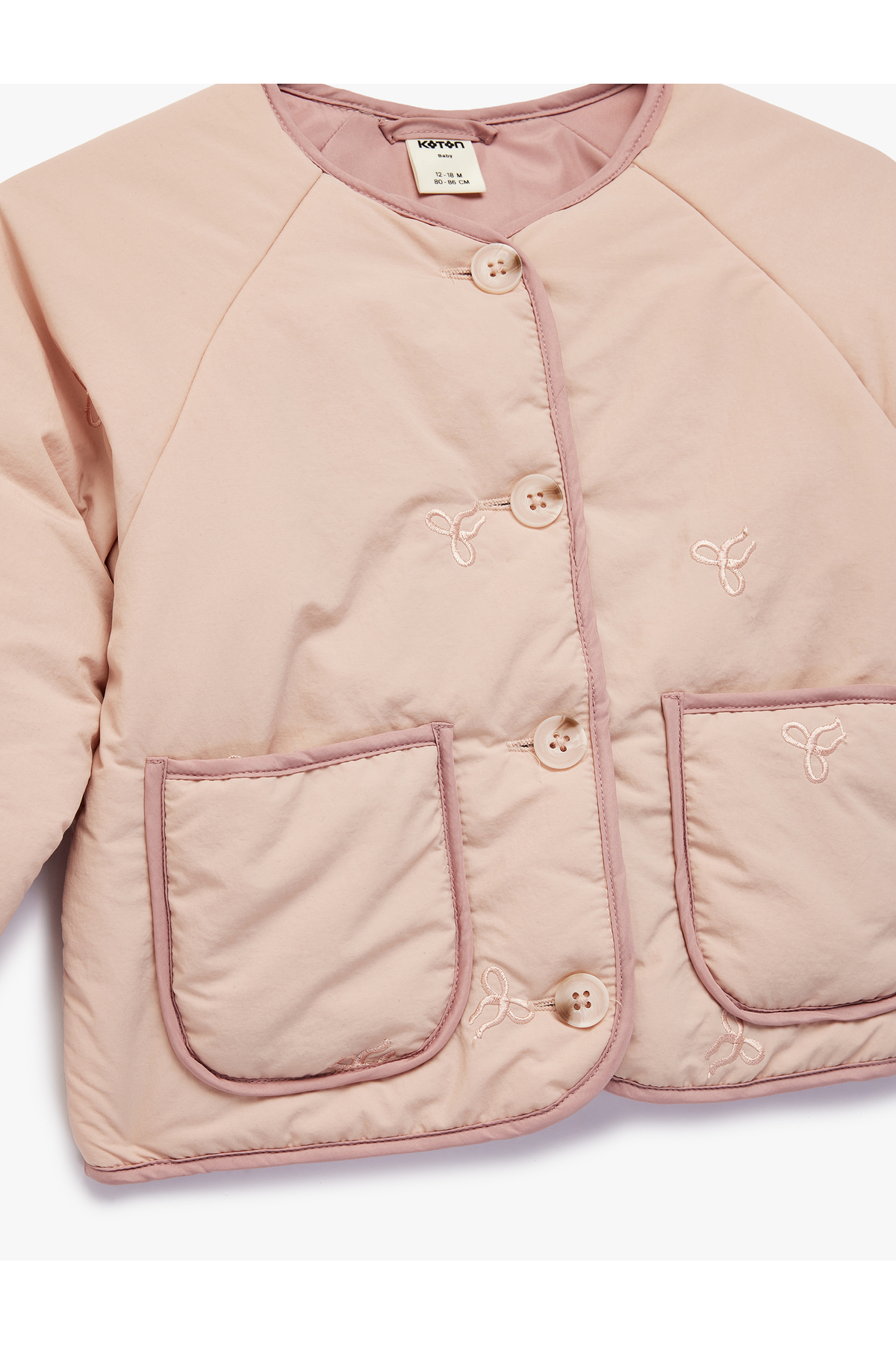 Koton Uzun Kollu Bisiklet Yaka Cepli Mevsimlik Ceket fotoğrafı 6 (önizleme)