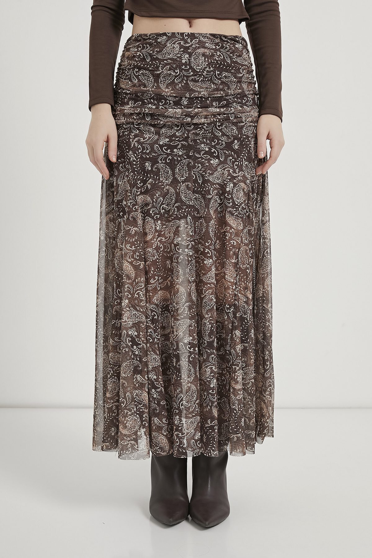 Arma Life  ARMALIFE 10499 BEL BÜZGÜ DETAY KADIN TÜL ETEK - Görsel 4