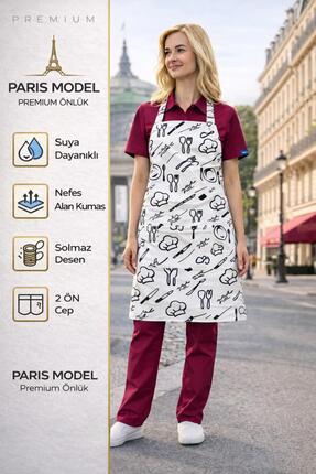 Dr. Mitra Mutfak Önlüğü – Mutfak Temalı, Suya Dayanıklı, 2 Geniş Cepli Renkli...