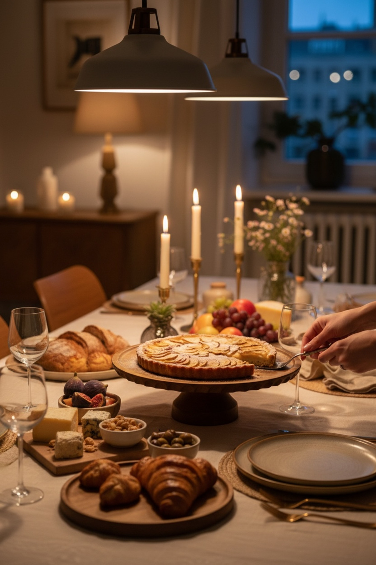 Akasya Sunumluk | Doğal Ahşap Ayaklı Pasta ve Peynir Sunum Standı