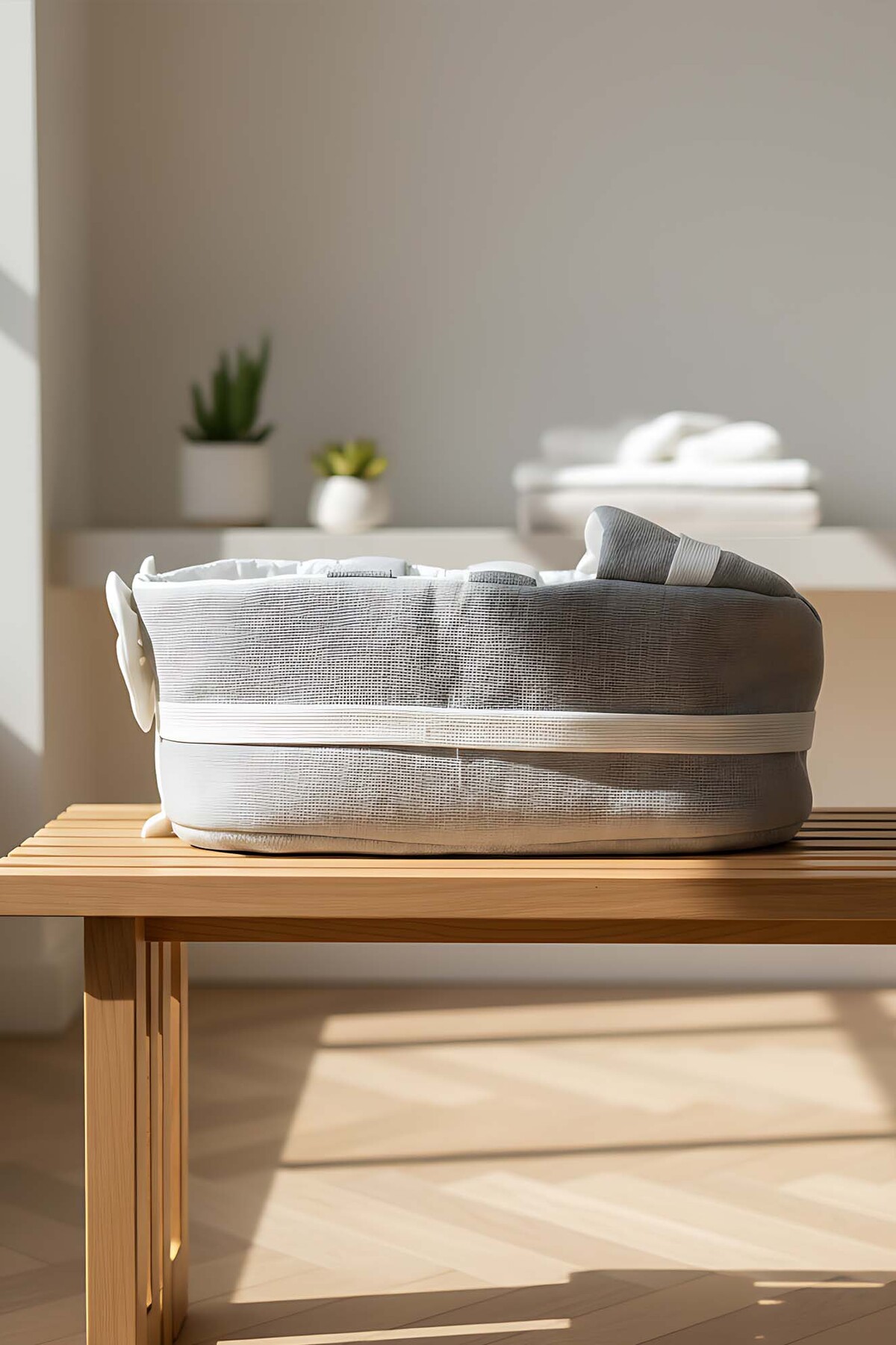 Rivaİstanbul Bow Kurdele Gri Bebek Taşıma Çantası fotoğrafı 7 (önizleme)