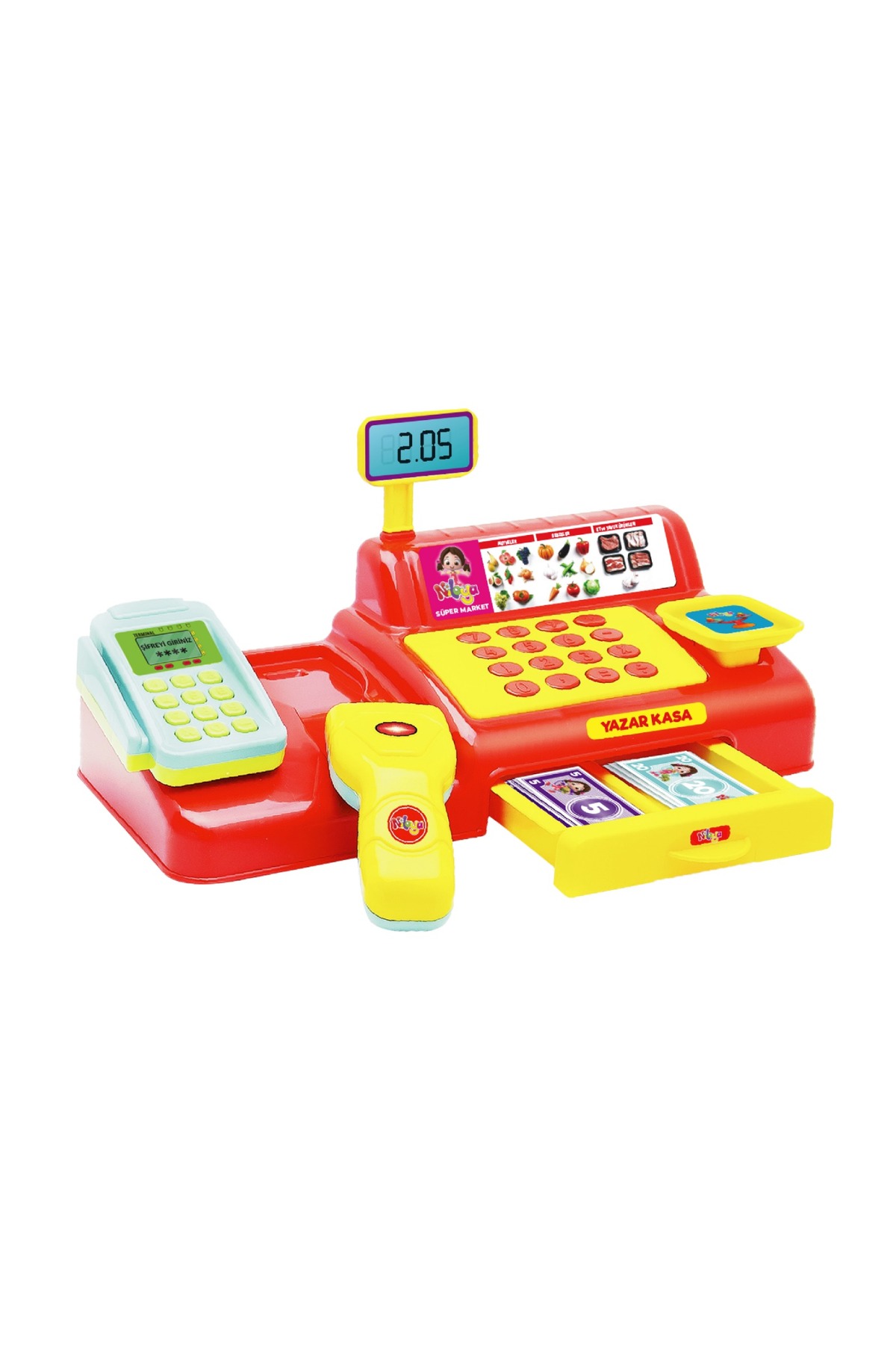にゅ出品 NeUygun 40 Parça Niloya Yazar Kasa Alışveriş Seti - Aksesuarlı