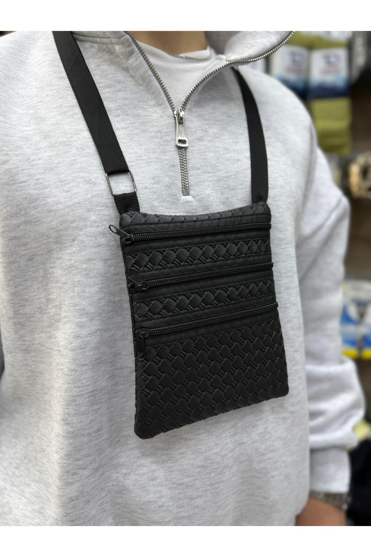 Meryem Çanta  Hac ve Umre İbadetine Uygun Su Geçirmez Deri 3 Cep Pasaport Cüzdanı Ayarlanabilir İpli Boyun Askılı - Görsel 5