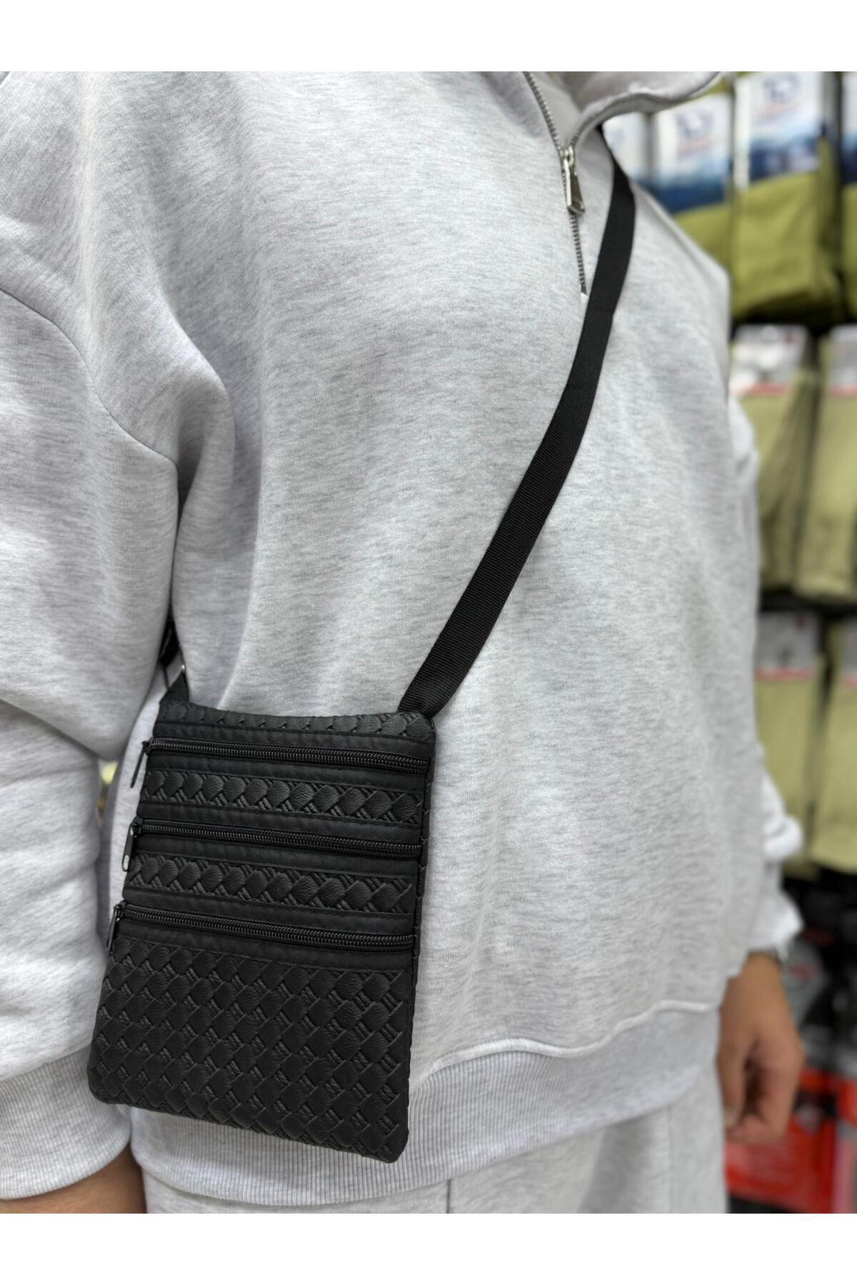 Meryem Çanta  Hac ve Umre İbadetine Uygun Su Geçirmez Deri 3 Cep Pasaport Cüzdanı Ayarlanabilir İpli Boyun Askılı