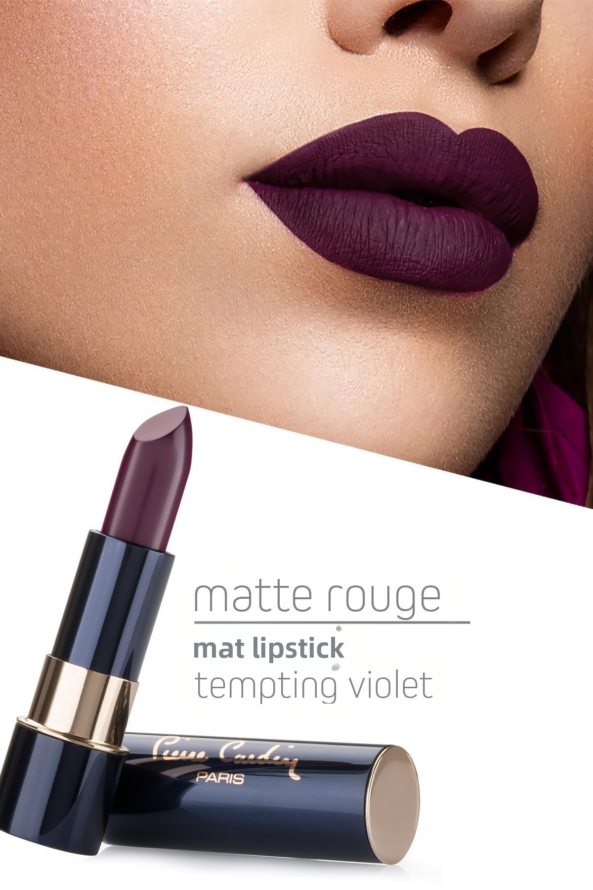 Pierre Cardin Matte Rouge Matte Lipstick - Tempting Violet