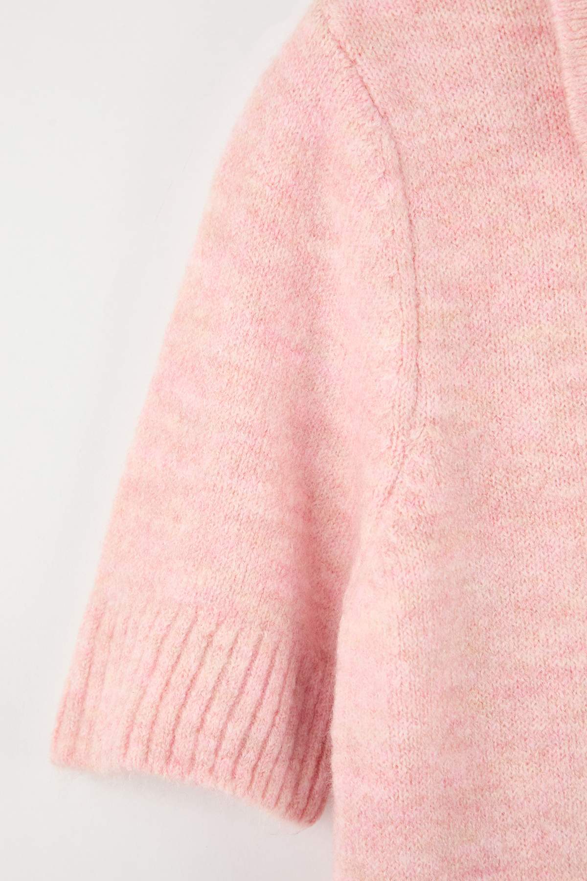 Trendyolmilla  Pembe Polo Yaka Yumuşak Dokulu Taş Düğme Detaylı Triko Bluz TWOSS26BZ00311 - Görsel 7