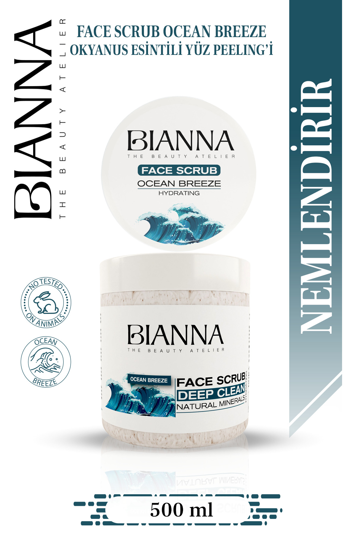 Bianna Okyanus Esintisi Yüz Peelingi Nemlendirici & Ferahlatıcı & Yatıştırıcı - 500ml — BOAYP5000