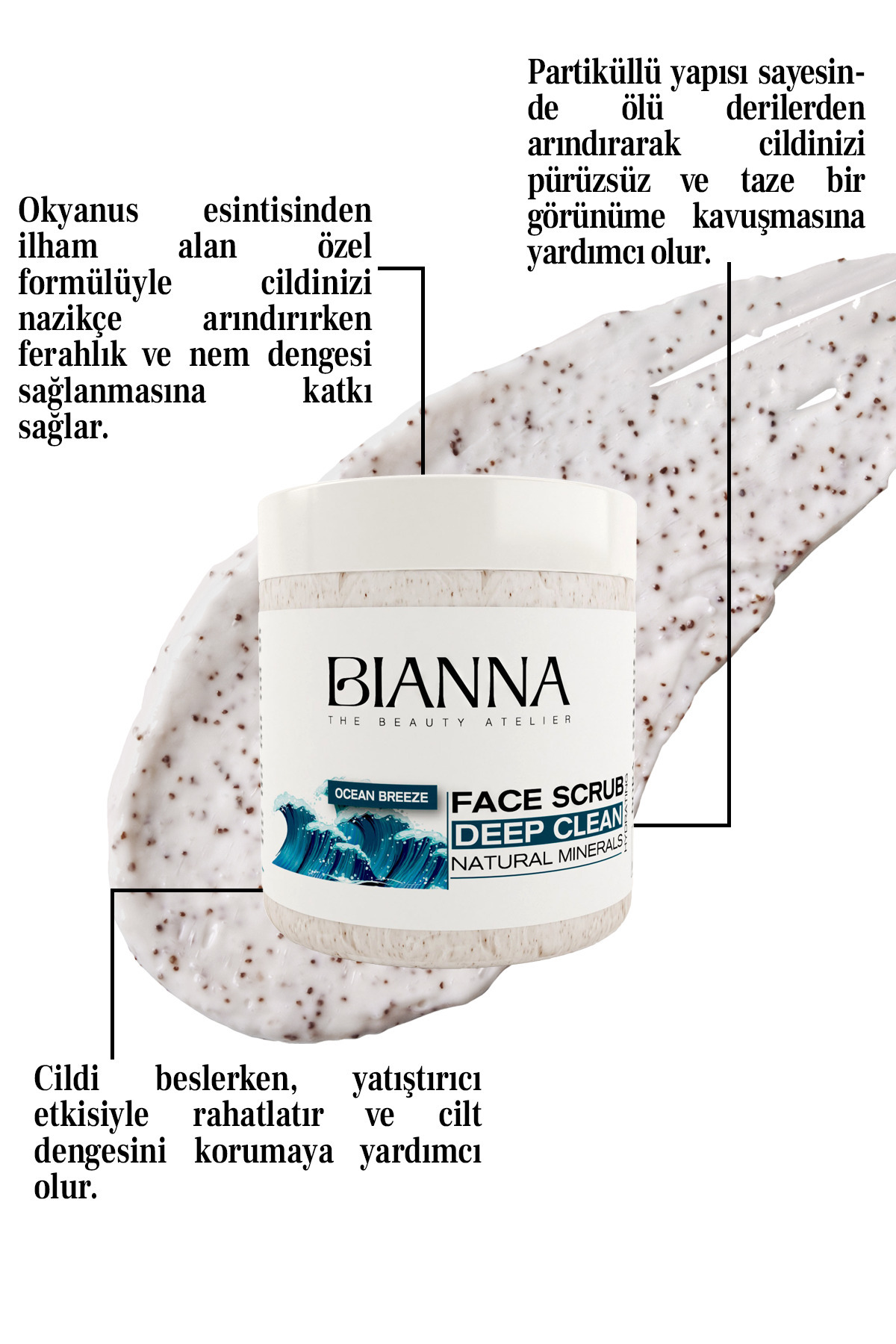 Okyanus Esintisi Yüz Peelingi Nemlendirici & Ferahlatıcı & Yatıştırıcı - 500ml — BOAYP5000 — تصویر 2 از 4