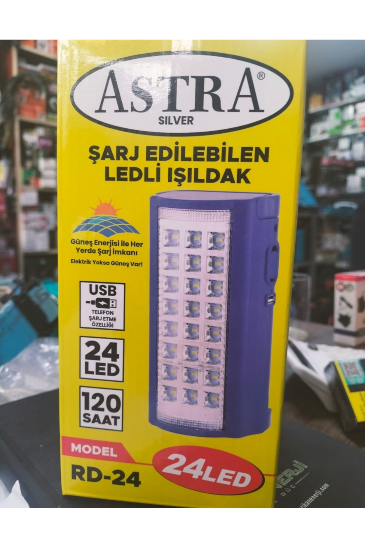 Astra Silver RD-24 LED'li Büyük Akülü Şarjlı Işıldak - Fiyatı
