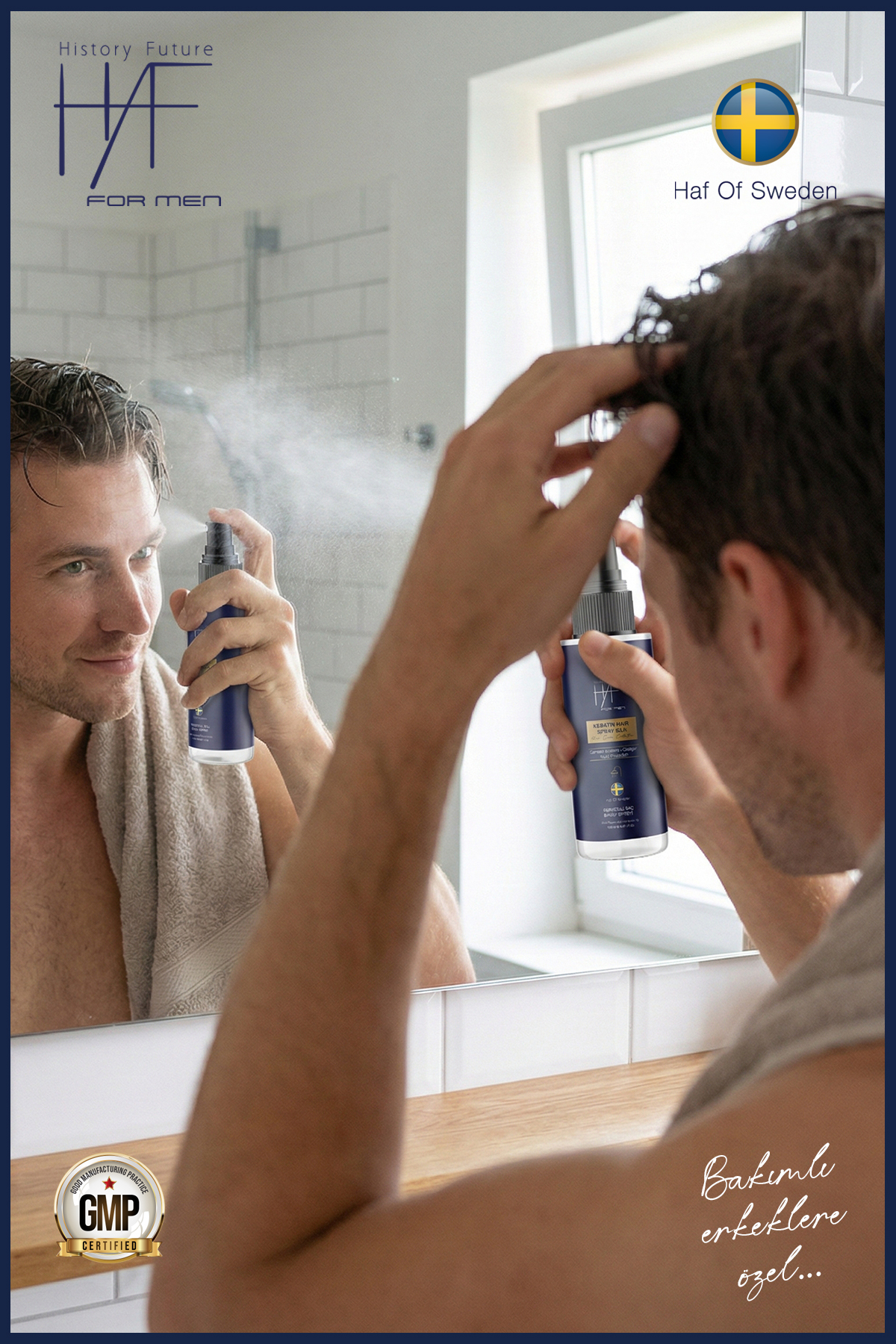 Erkek Keratin Saç Bakım Spreyi Güçlü Parlak Ve Hacimli Saçlar Için Elektriklenme Karşıtı Sprey 150ml — HAF-KERATINSPREY — تصویر 8 از 8