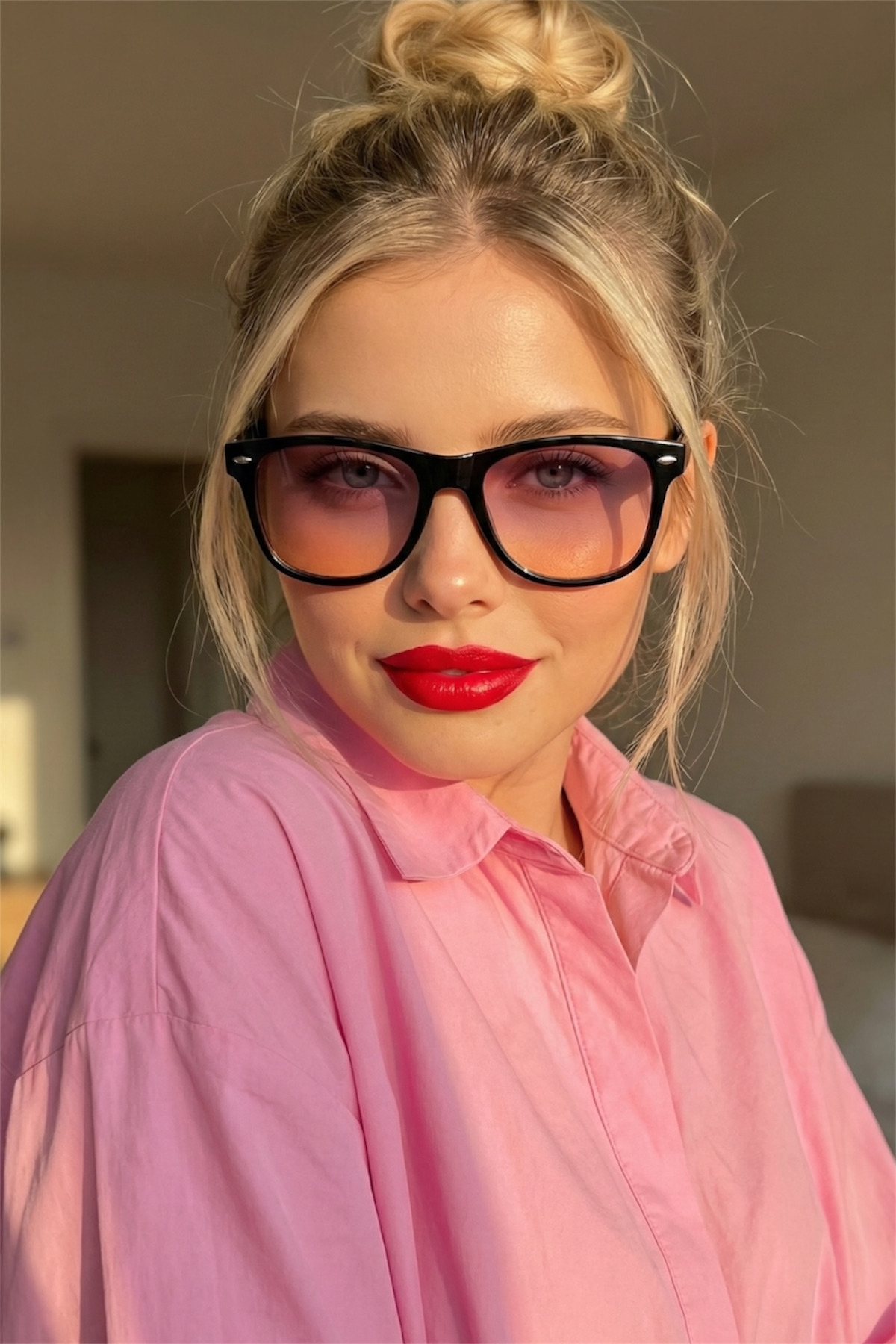 Eyesofia Unısex Siyah Füme Cam Clasik Vintage Güneş Gözlük