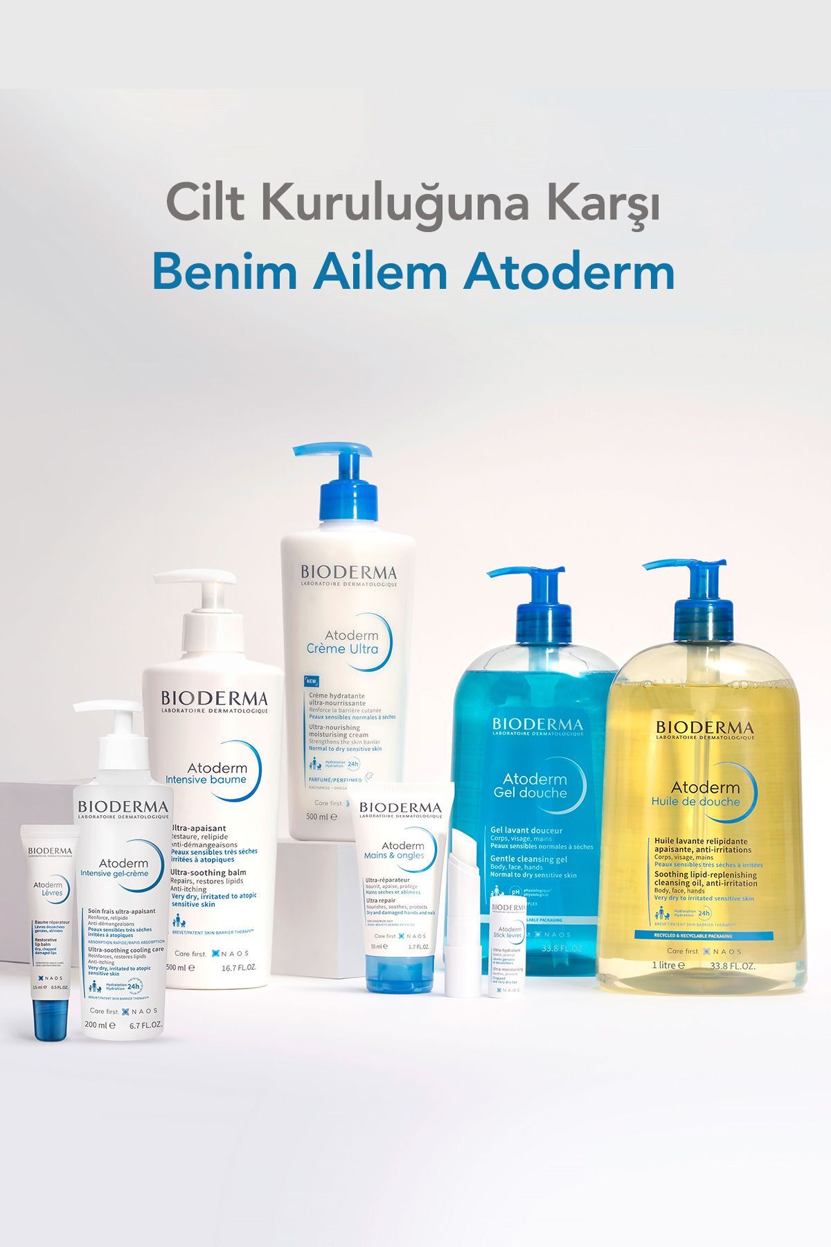 Atoderm Intensive Gel Cream Kuru,Atopi Eğilimli Cilt Niasinamid İçeren Nemlendirici Jel Krem 200 ml — 02663 — تصویر 7 از 7