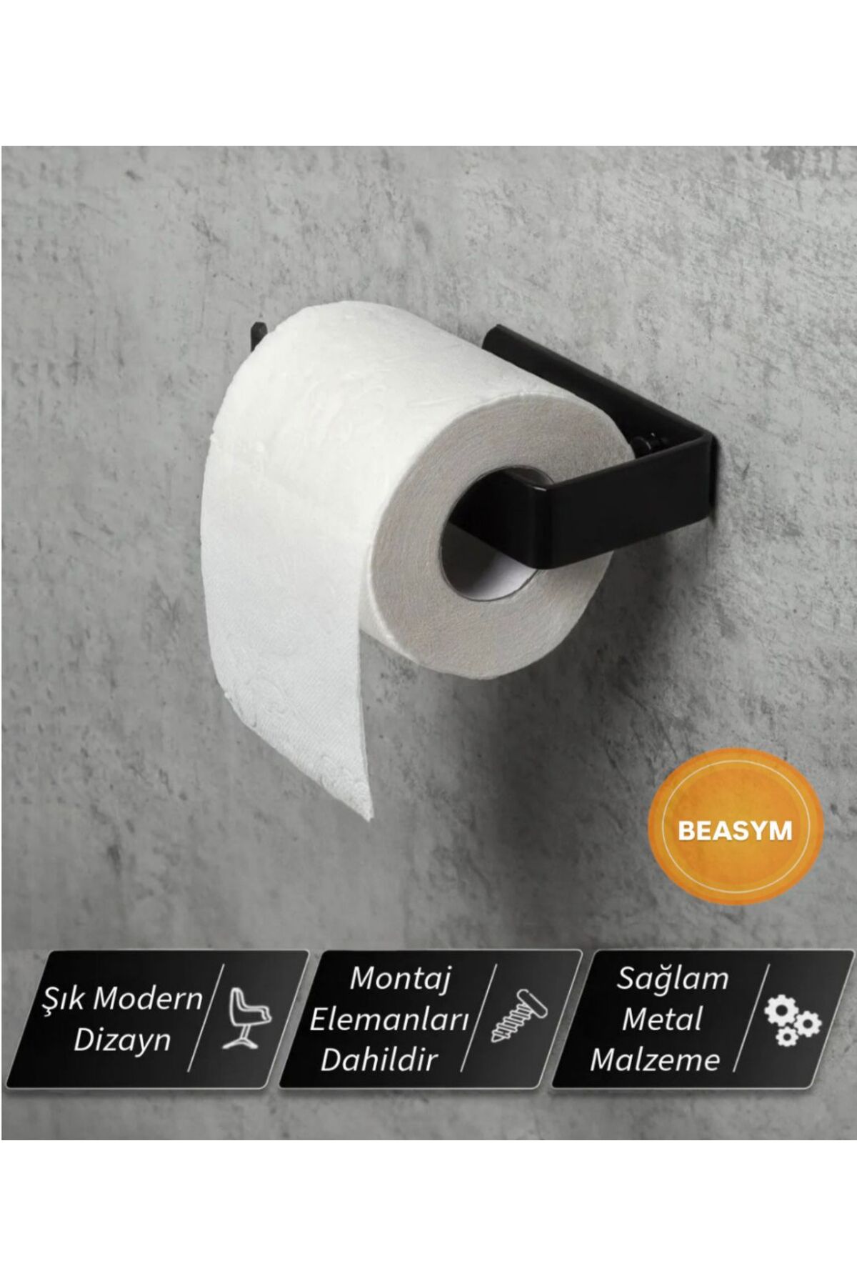 Adhesive Toilet Paper Holder - Decorative Bathroom Hanger Napkin Holder