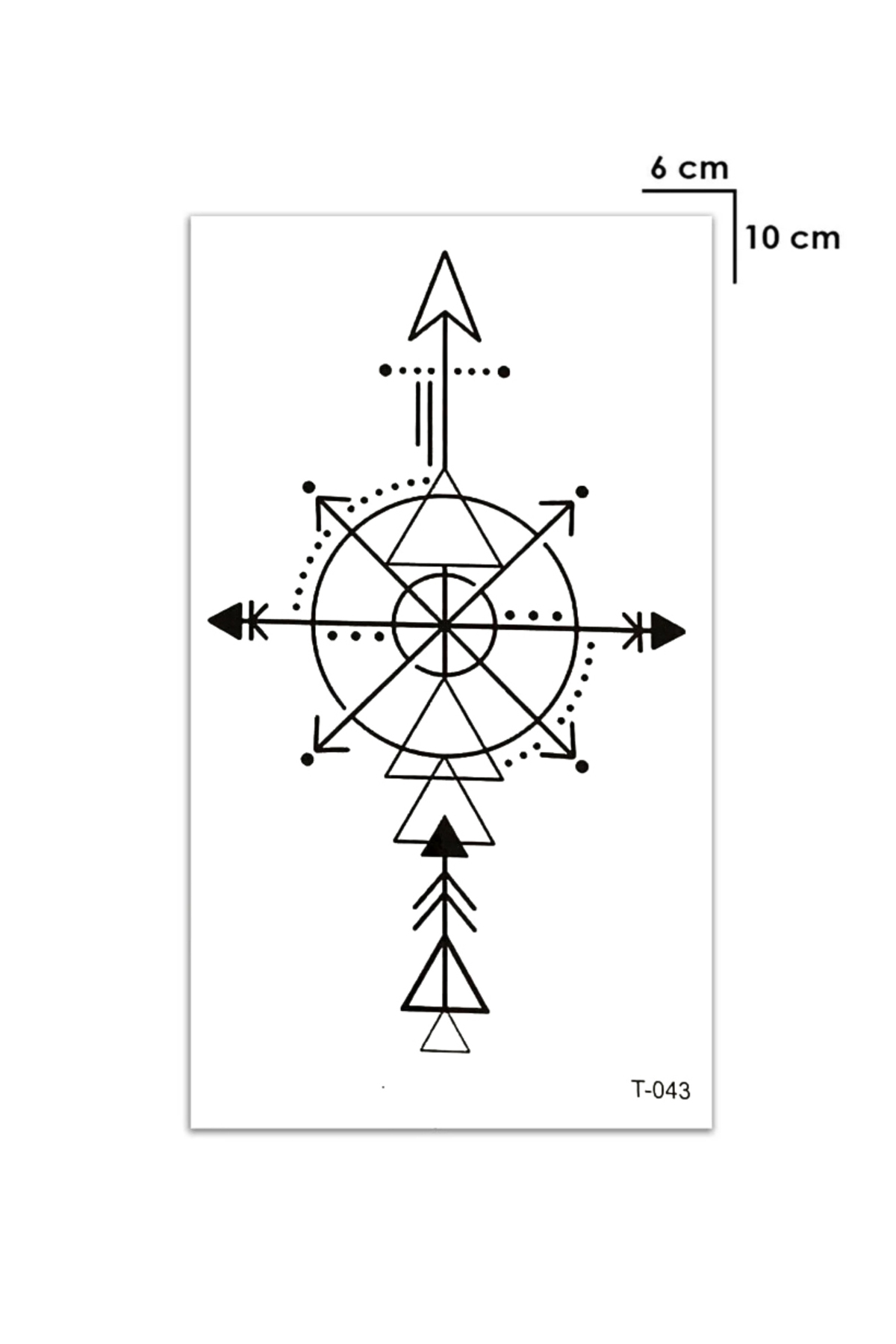 Directional Compass Tattoo Temporary Tattoo Wrist Neck Arm Leg And Chest Male Female