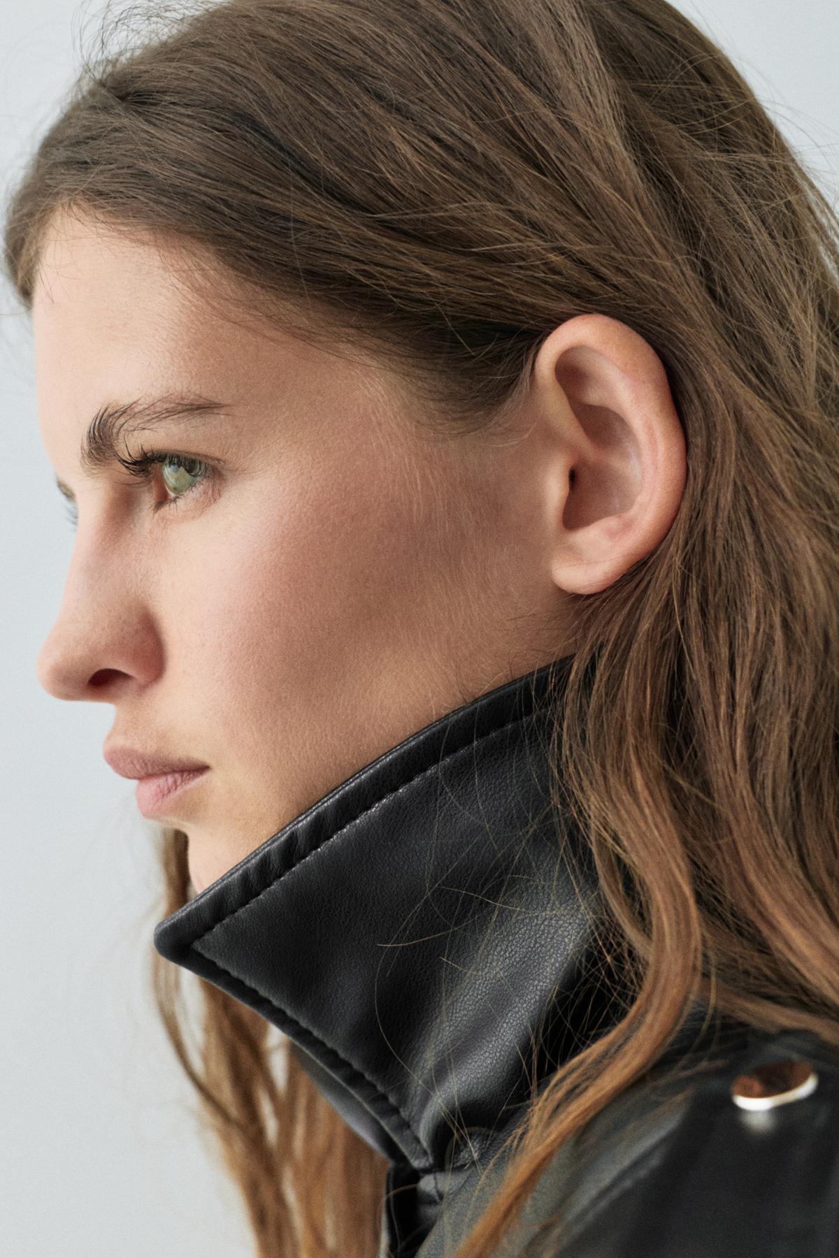 Pull & Bear  Suni deri biker ceket - Görsel 5