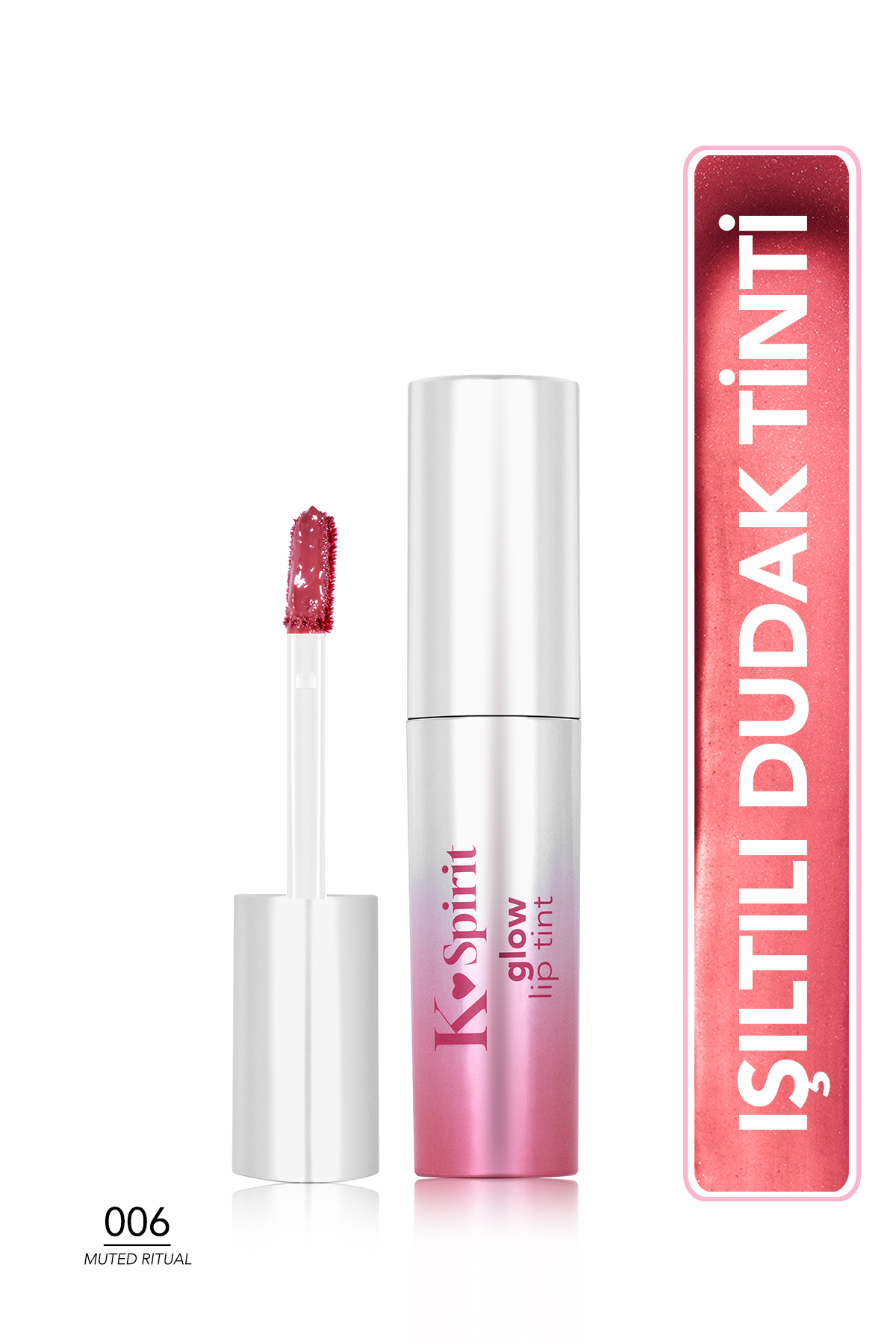 K-Spirit Nemlendirici Etkili & Islak Görünümlü Parlak Dudak Tint'i - 006 Muted Ritual — زرشکی 9871