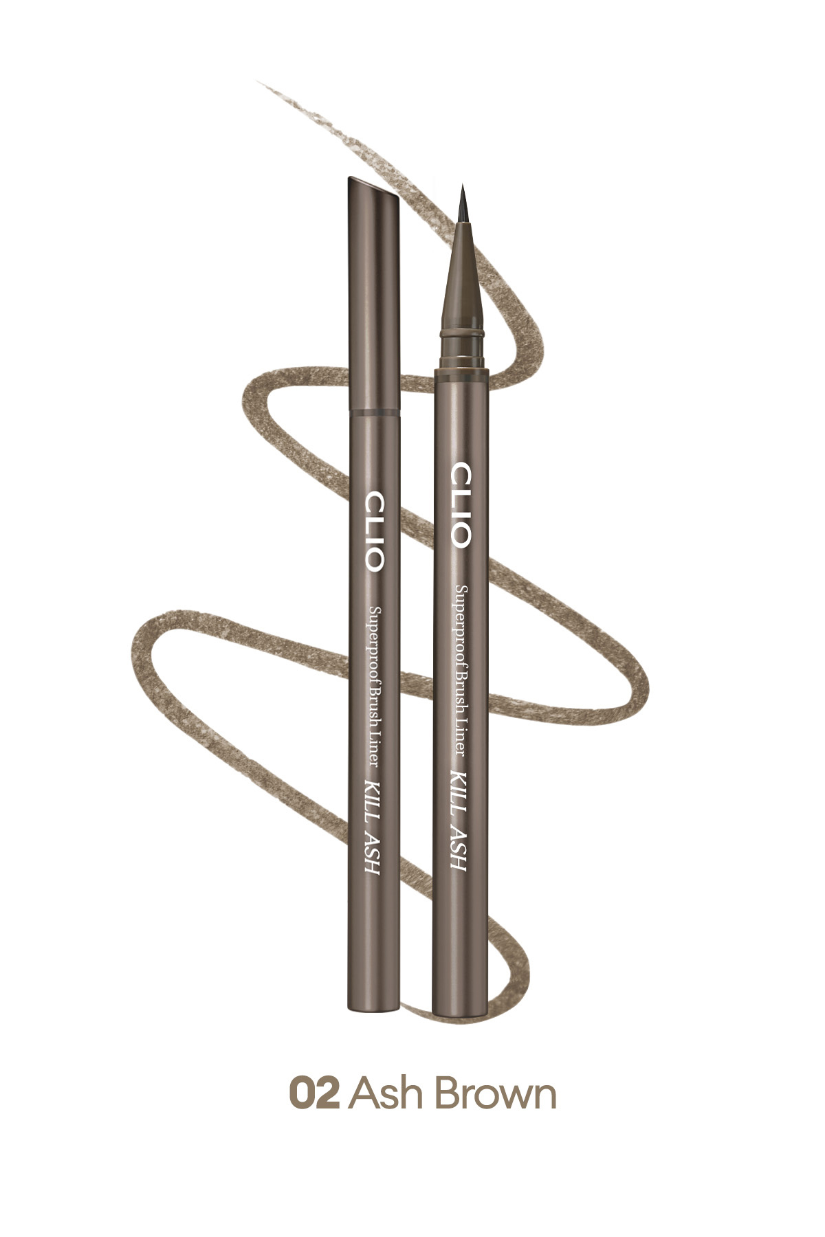CLIO İnce Mikrofiber Fırça Uçlu, Sabitlenen Eyeliner CLIO Superproof Brush Liner Kill Ash (002 Ash Brown) - Fiyatı, Yorumları