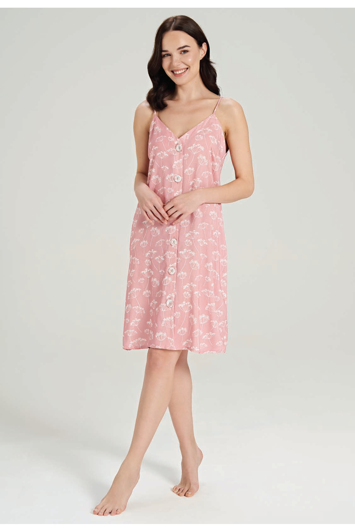 Feyza Kadın Boydan Düğmeli Elbise 5009