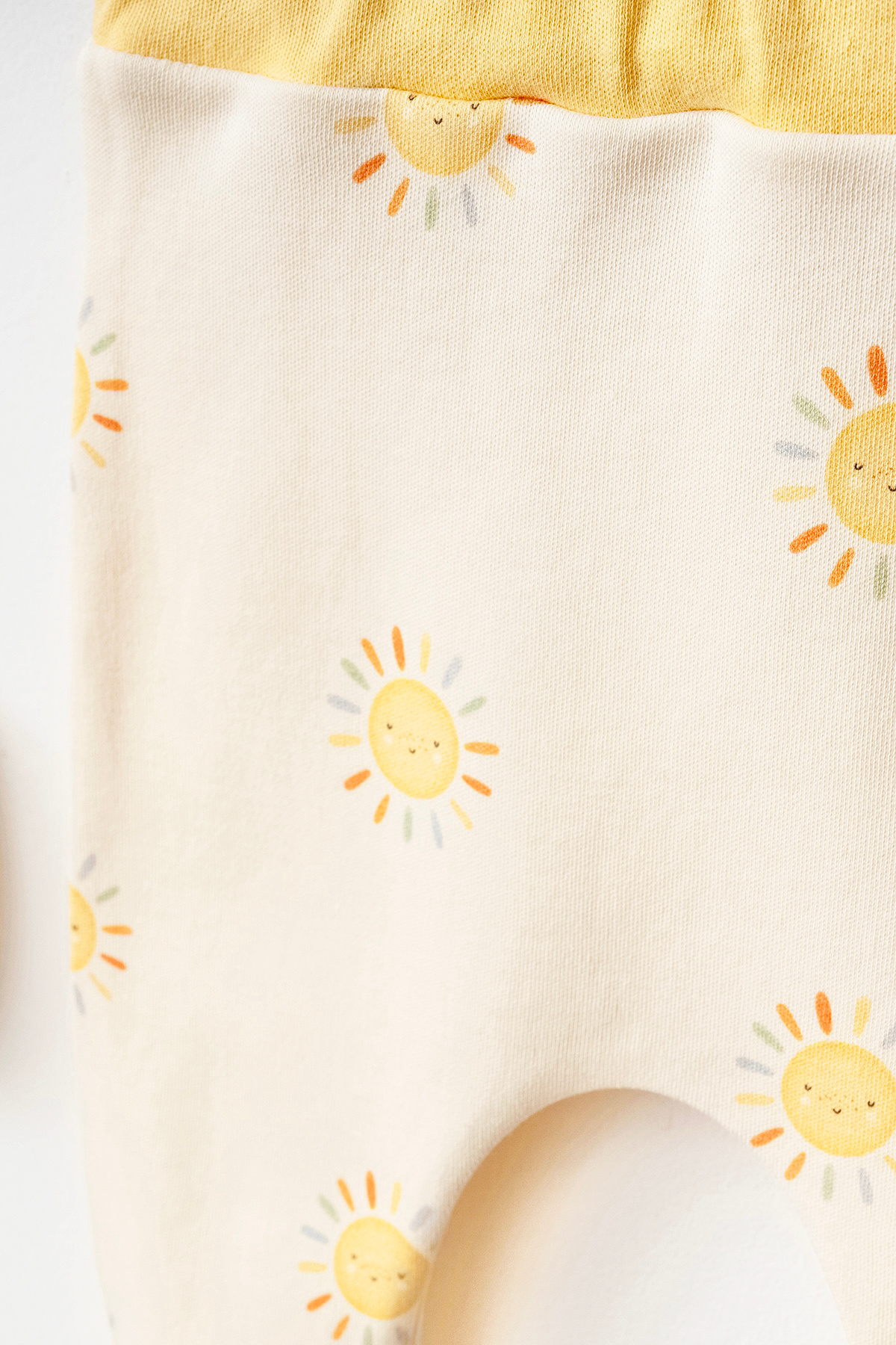 BABYLİM Unisex Bebek Hastane Çıkışı Güneş Desenli Yandan Bağlamalı %100 Pamuk 5 Li Yeni Doğan Seti 0-3ay fotoğrafı 6 (önizleme)