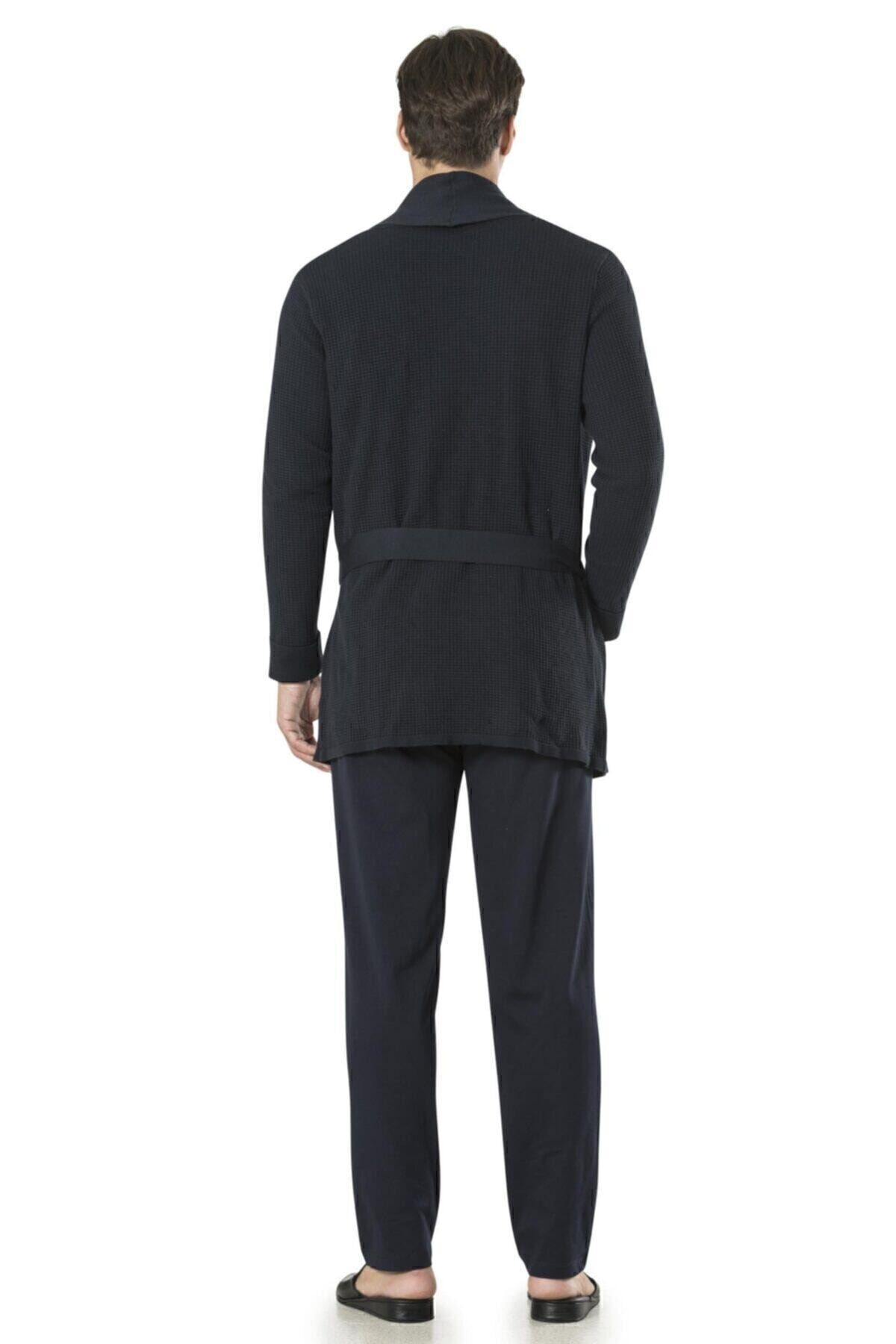 ست پیژامه و لباس خواب مردانه راسته فاق نرمال آستین بلند | پیر کاردین Pierre Cardin PC.5595.LACI - تصویر 5