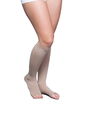 ORLEX Diz Altı Çorabı Burnu Açık (TEN RENGİ) (Orta Basınç Ccl2) (ÇİFT BACAK) ...