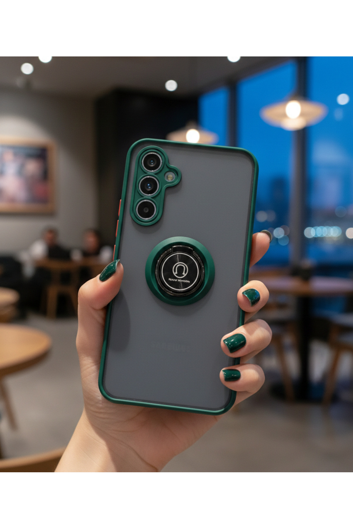 Samsung Galaxy S25 FE İçin Kamera Korumalı Yüzüklü Kılıf - Leke Tutmaz Mat ve Dayanıklı Yapı