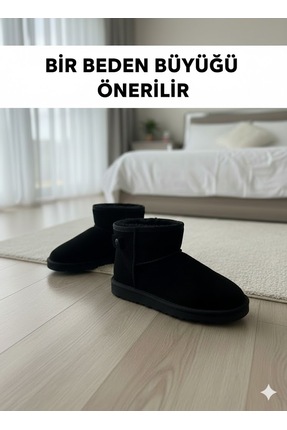 LastStep Kadın Süet Içi Kürklü Alçak Taban Bilekte Kısa Kadın Bot&bootie