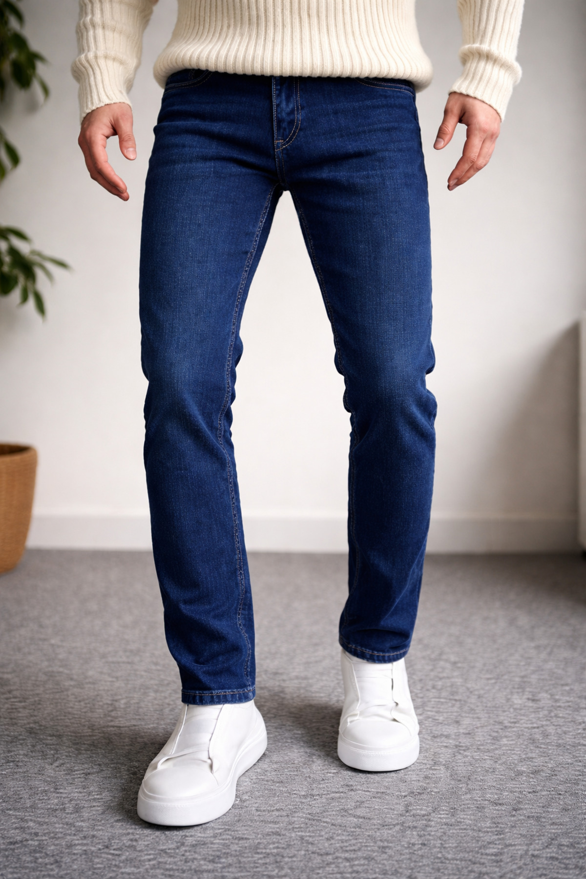 Erkek Likralı Pamuklu Esnek Slim fit Jeans Kot Pantolon