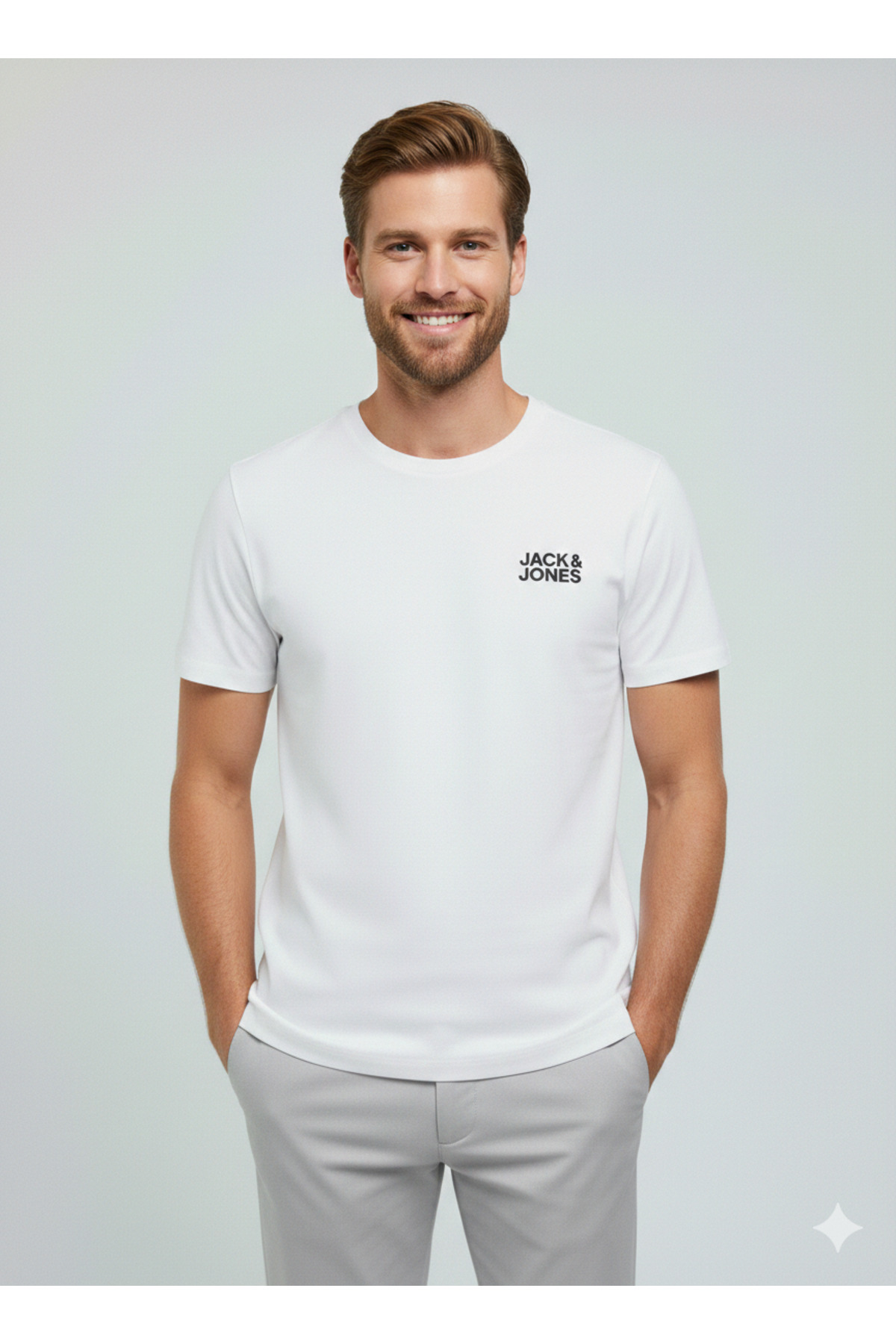 تی‌شرت مردانه جک اند جونز مدل 12151955 چپ سینه کوچک جک اند جونز تی شرت Jack & Jones