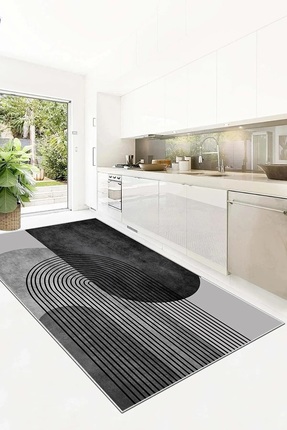 MNC Kesme Halı Desenli Dijital Baskı Yıkanabilir Kaymaz Taban İnce Salon Mutf...