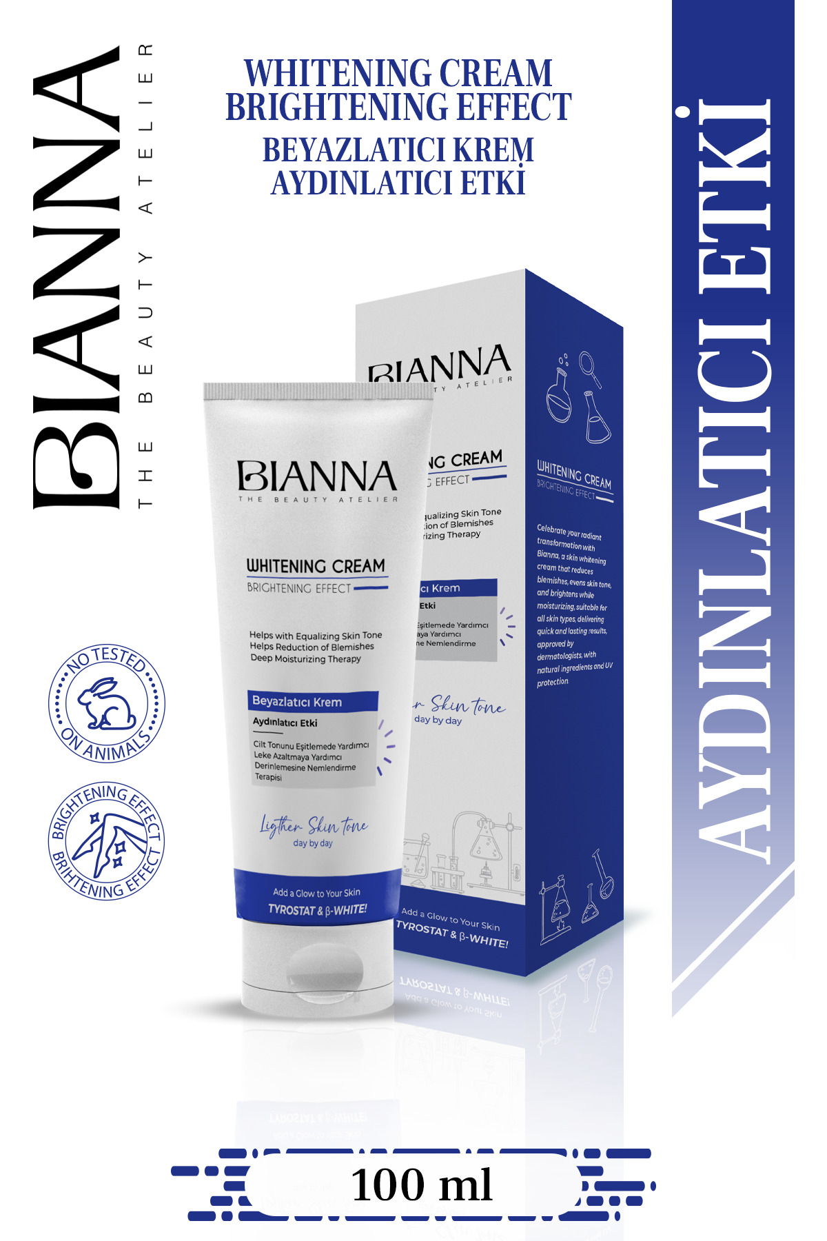 Bianna Beyazlatıcı Whitening Krem - Aydınlatıcı ve Cilt Tonu Eşitleyici 100 ML — BBWK1000