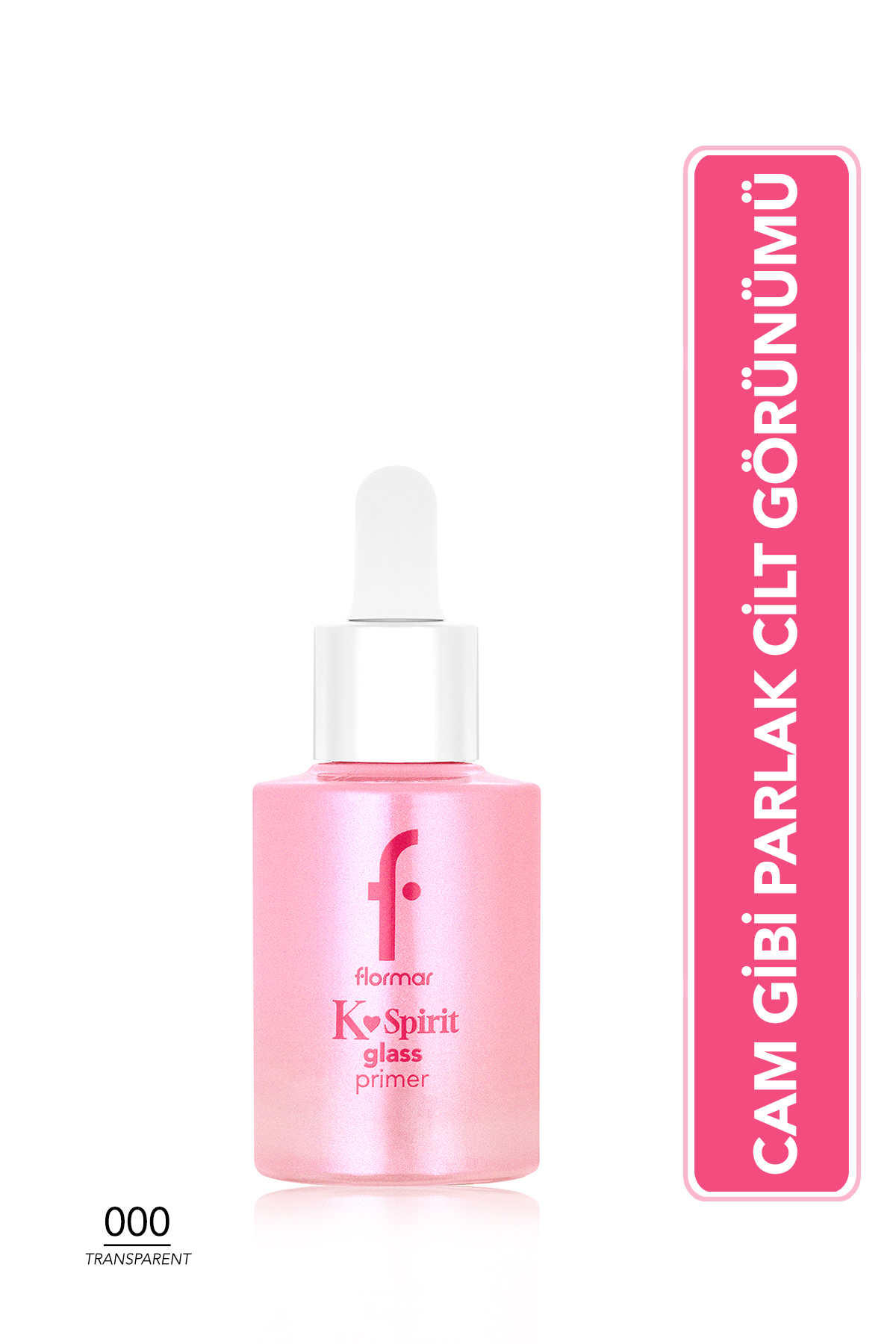 K-Spirit Glass Primer Besleyici ve Pürüzsüzleştirici Etkili Işıltılı Makyaj Bazı - 8682536107631 — سفید 000 Transparent