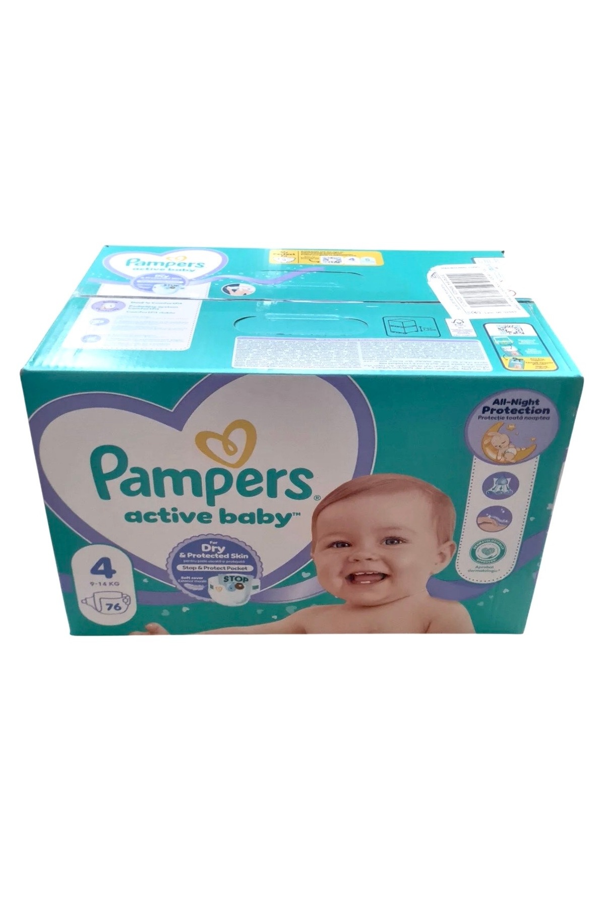 Pampers Scutece Active Baby Giant Pack, Nr. 4, 9-14kg, 76 Buc