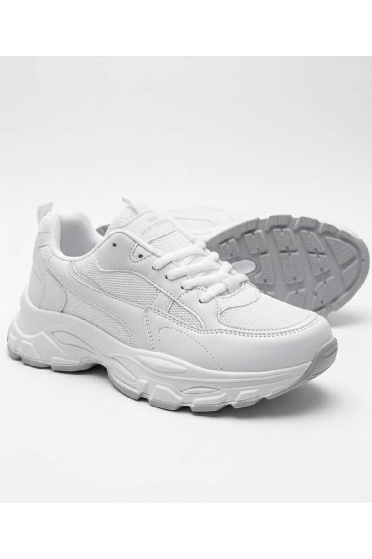 McDark  Kadın Beyaz Sneakers Günlük Ayakkabı - Görsel 4