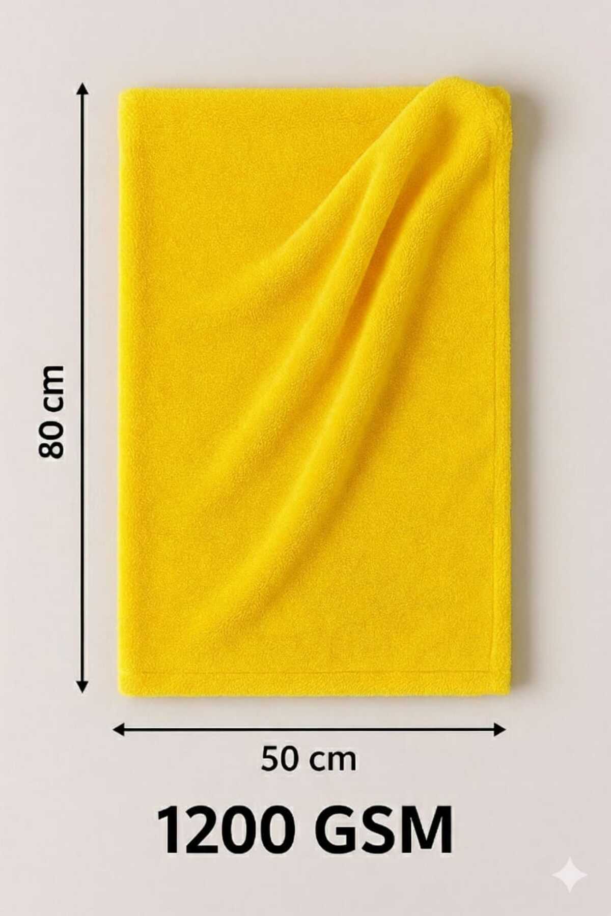 Çift Kat Mikrofiber Oto Kurulama Havlusu 50×80 1200GSM