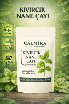 CALMİRA Kıvırcık Nane Çayı Süzen Poşet / Spearmint Tea / Pcos & Sindirim Dost...