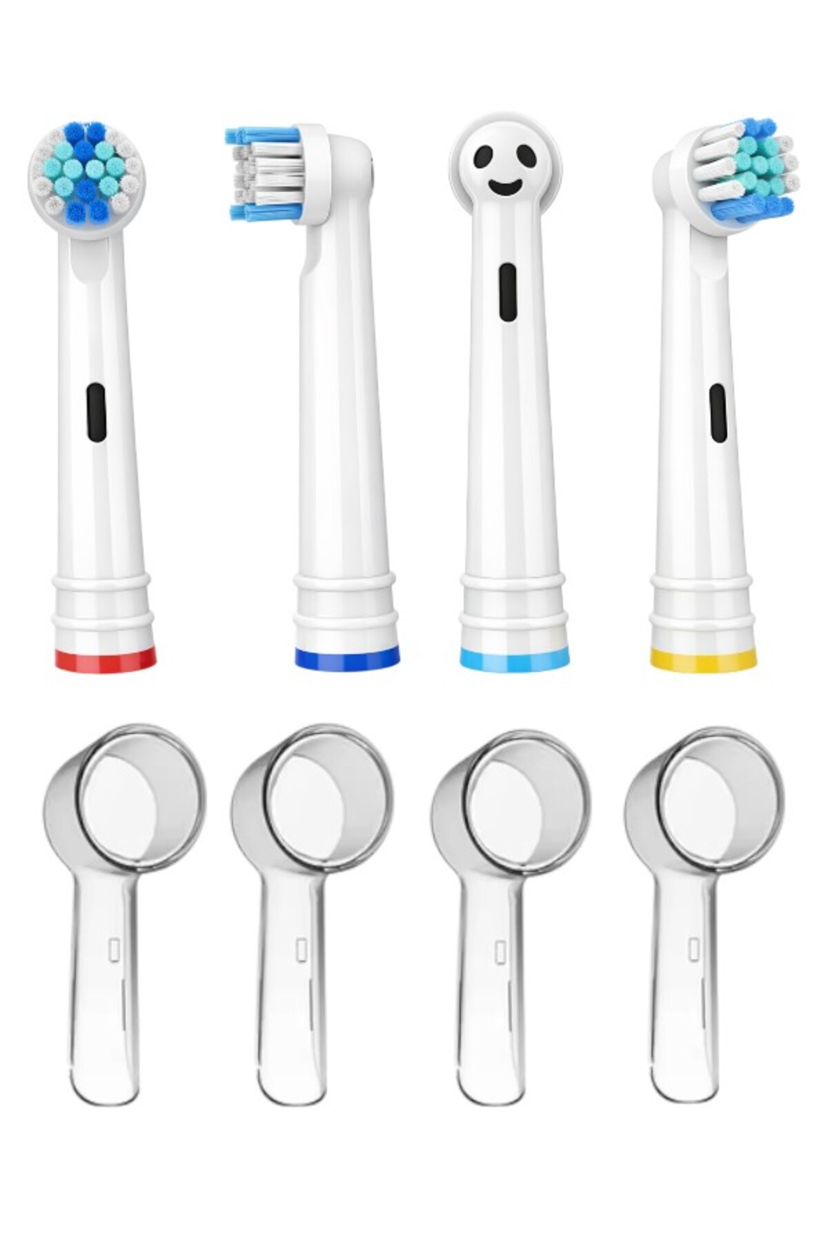 Toothbrush Protective Cover 4pcs_4pcs Replacement Heads Compatible With Oral Recharge And Battery Toothbrush