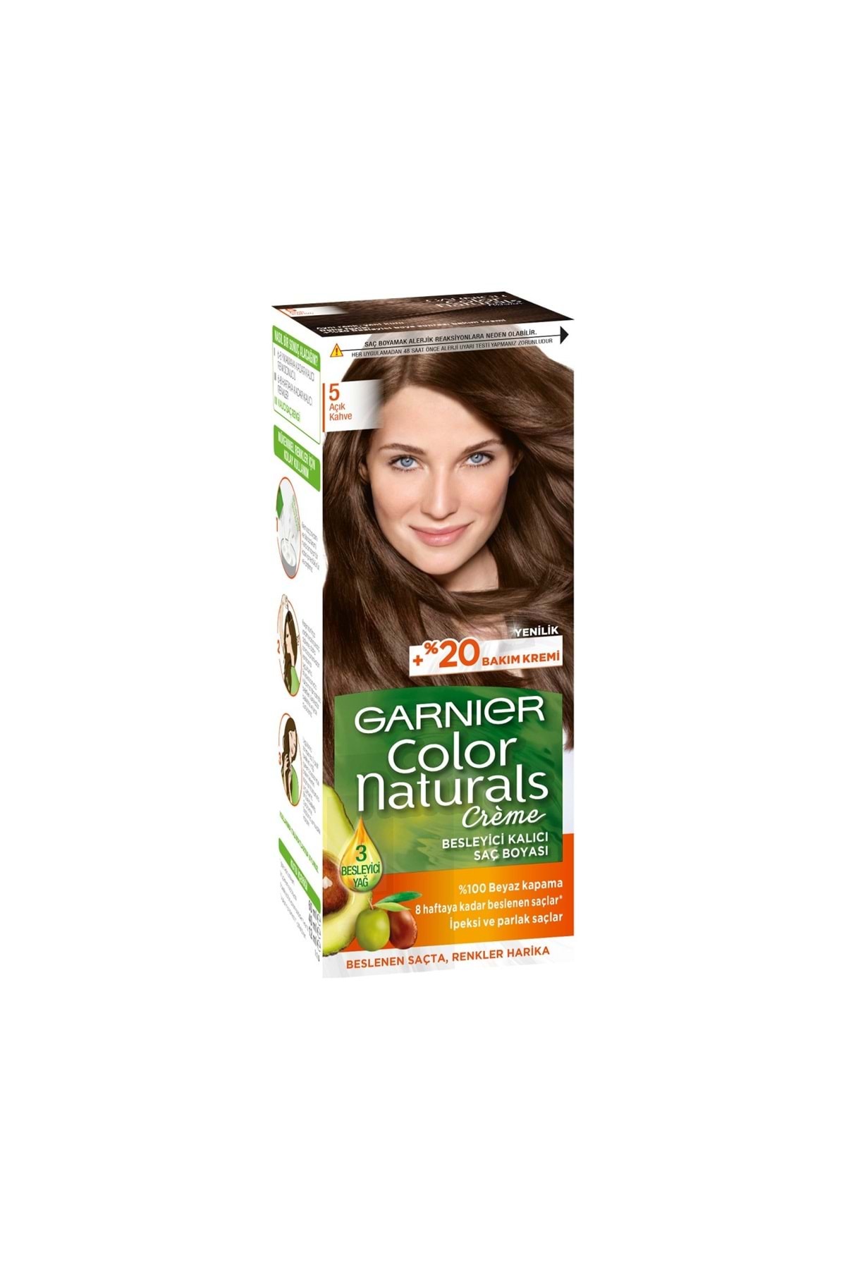 Garnier Color Naturals 5 Açık Kahve Saç Boyası — قهوه‌ای 3600542419802