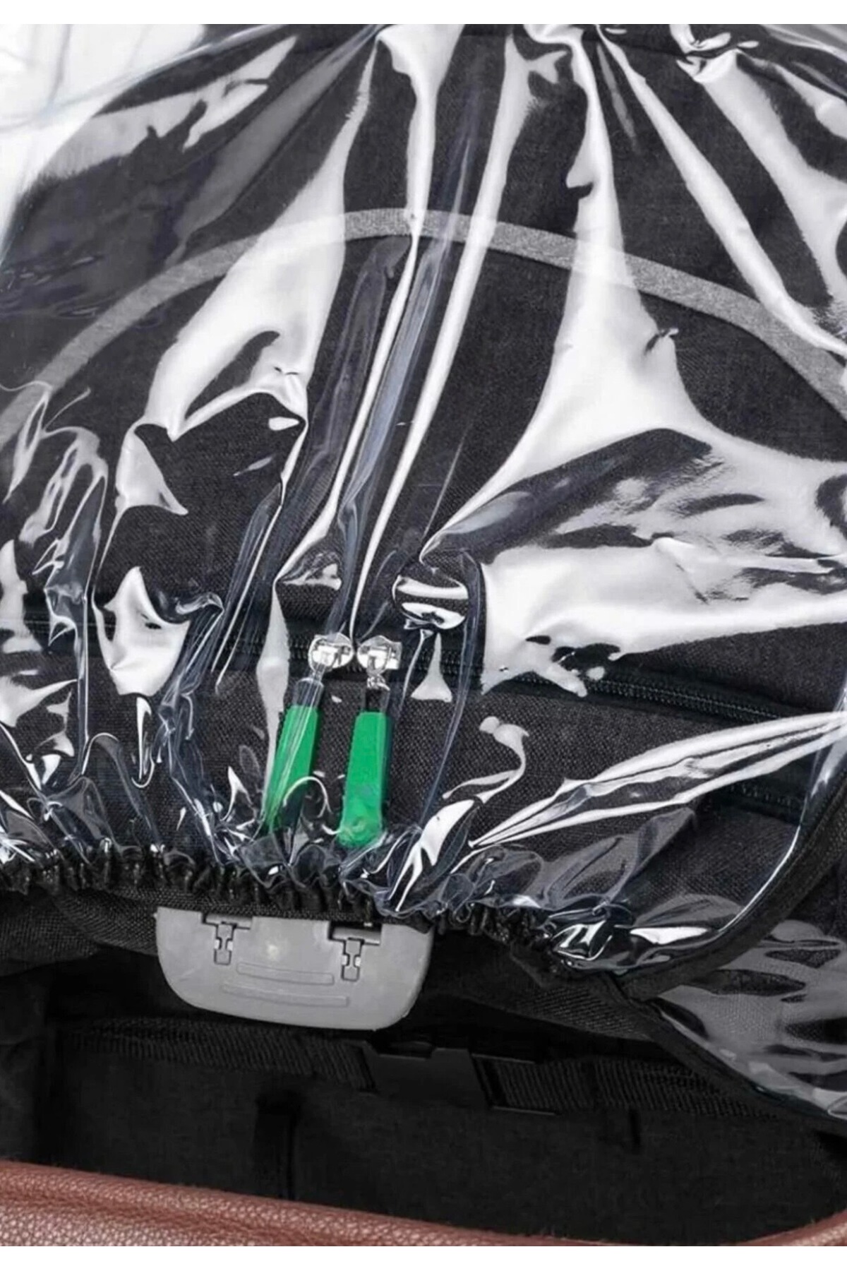 MorPort Ultra Lüx Fermuarlı Bebek Arabası Yağmurluğu Siyah Yağmurluk { BÜTÜN BEBEK ARABALARINA UYUMLUDUR } fotoğrafı 4 (önizleme)