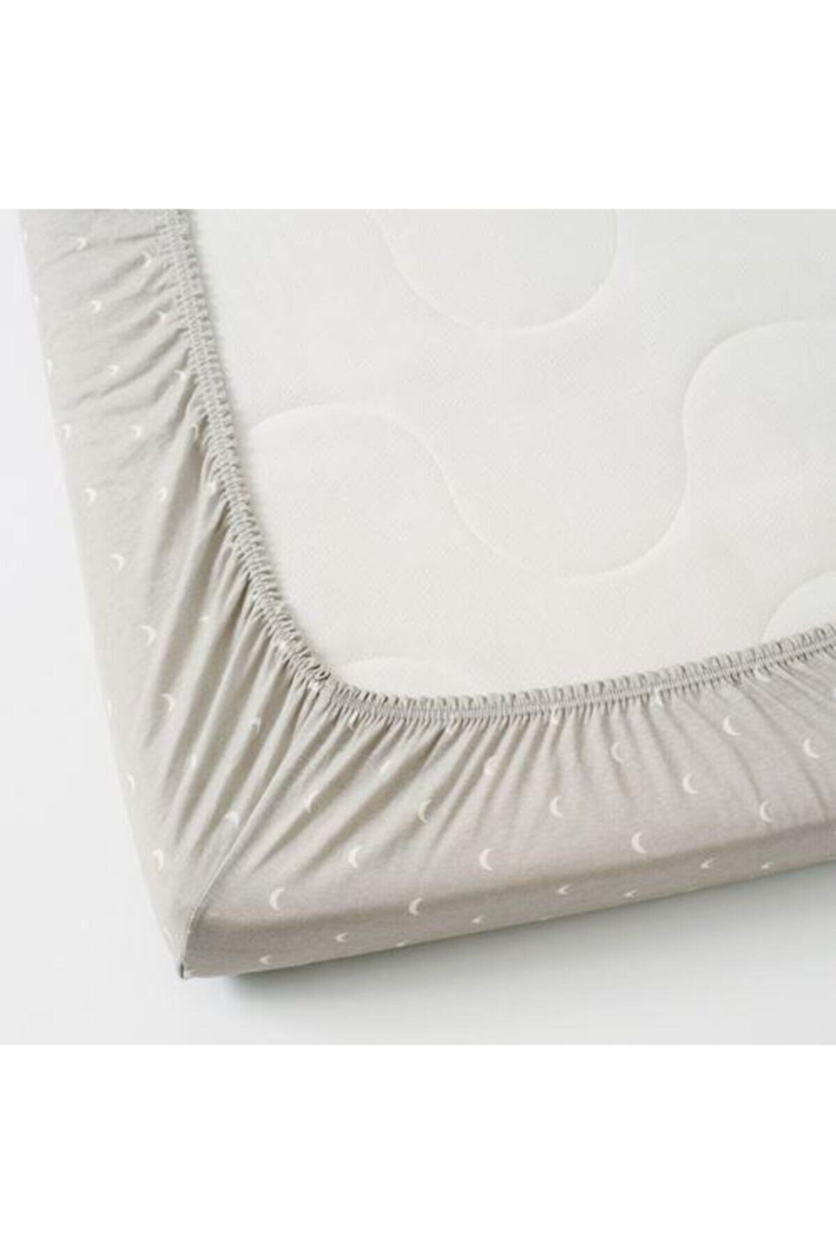 IKEA Lenast Lastikli Çarşaf Seti, Beyaz-kahverengi - 2li Paket fotoğrafı 4 (önizleme)