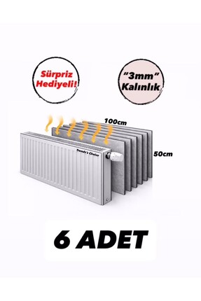 trends's choice 6 Adet Petek Arkası Isı Yalıtım Levhası Alüminyum Folyo 6 Rad...