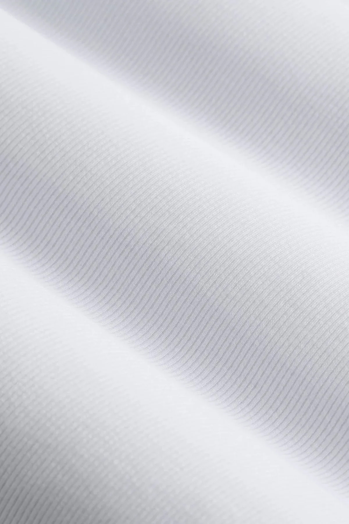 CHEISU  Kadın Beyaz Uzun Kollu Bisiklet Yaka T-shirt Bluz Kaşkorse Fitilli - Görsel 7